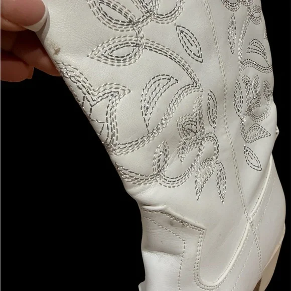 IUV brand white western cowboy boots for women mid calf size 8 - Picture 8 of 13